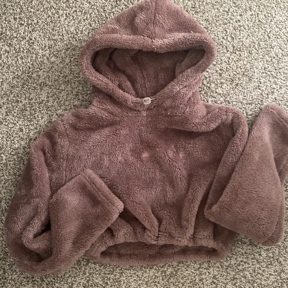 Plum Sherpa cropped XS Oversized Winter - Picture 3 of 7